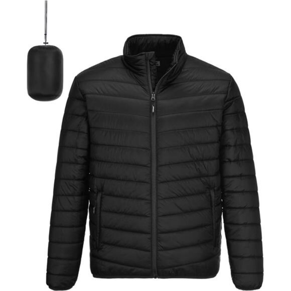 Outdoor Ventures Men's Lightweight Packable Puffer Winter Jacket Insulated - Picture 1 of 7